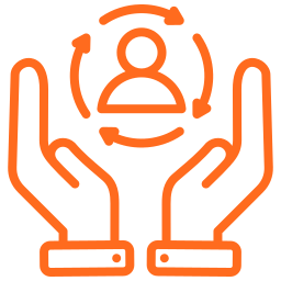 Customer retention management icon
