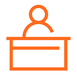 Front desk management icon