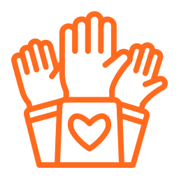 Volunteer and team management icon